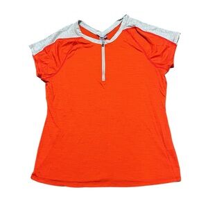 Ibex Merino Wool Quarter Zip Short Sleeve Top